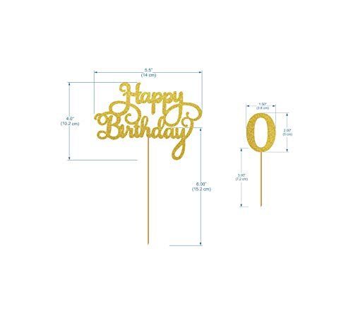 31R3qpDFzDL - Manvik Foods SVM CRAFT® Gold Glitter 0-9 Cake Topper and Happy Birthday Cake Topper for 18th-21th-30th-40th-50th-60th-70th-80th-90th Birthday Party Decoration Supplies of Set 21 - Image 5