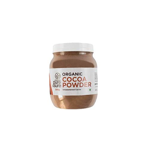 31VJsy8R2NL - Manvik Foods Pure and Sure Organic Cocoa Powder | Natural Unsweetened Cocoa Powder | Dark Cocoa Powder for Cake | 200 gm.