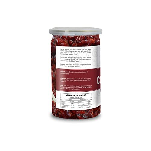 31XMm98UYIL - Manvik Foods Berries And Nuts Premium Whole Dried Cranberries | Antioxidant Rich, Immunity Booster | 400 Grams | 2 Bottle of 200 Grams - Image 4