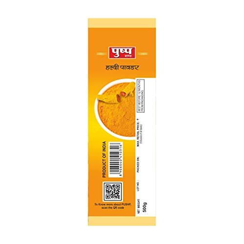 31ZaH1JGMaL - Manvik Foods Pushp Brand Turmeric Powder Pouch (1kg pack) (Pack of 1) - Image 4