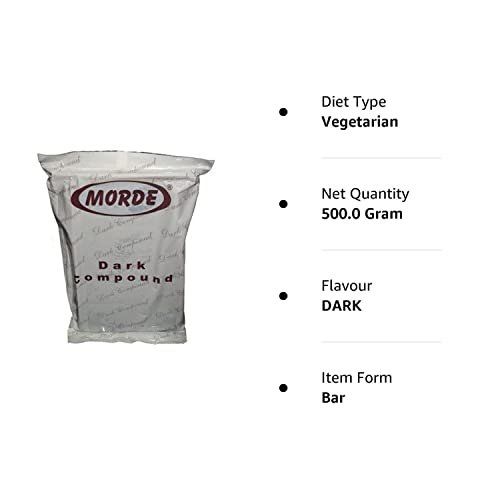 31rkmm KBdL - Manvik Foods Morde Dark Compound Chocolate Bar For Making Cakes & Cookies - 500 g (18 Ounce) - Image 3