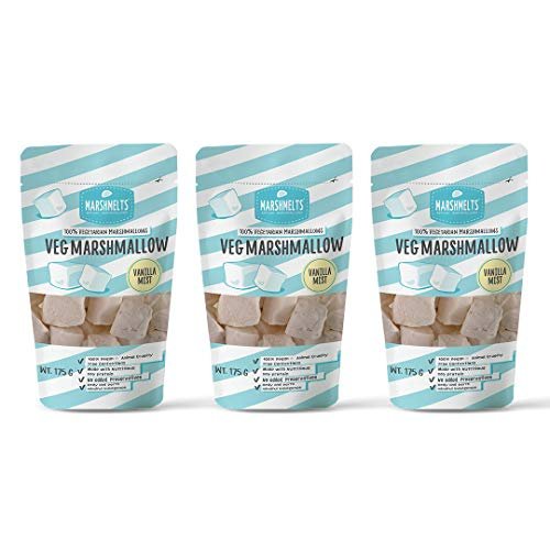 41 - Manvik Foods Marshmelts Gourmet Marshmallows | 100 % Vegan | Vanilla Mist Flavor | (Pack of 3 x 175g)