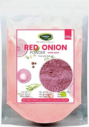 41 BSvsUpLL - Manvik Foods Thanjai Natural 250g Red Onion Powder, Dehydrated, Good For Cooking & Hair Growth Pack.