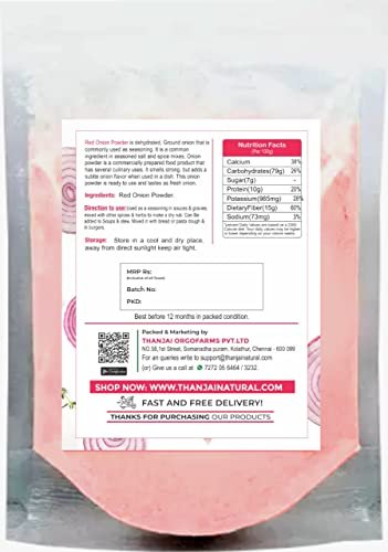 41 IdpdeGkL - Manvik Foods Thanjai Natural 250g Red Onion Powder, Dehydrated, Good For Cooking & Hair Growth Pack. - Image 3