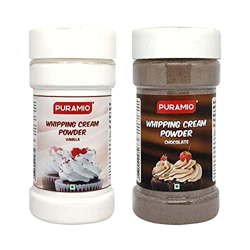 41 bDBtXqcS - Manvik Foods Puramio Whipping Cream Powder- Vanilla & Chocolate, (125g Each (Pack of 2))
