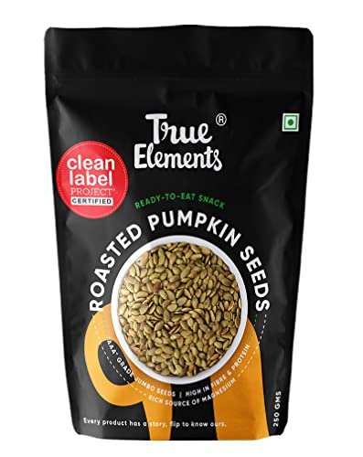 41 t5PqslIL - Manvik Foods True Elements Roasted Pumpkin Seeds 250g - Pumpkin Seeds for Eating | Diet Snacks | Immunity Booster Seeds