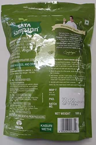 410NX bePFL - Manvik Foods Tata Sampann Kasuri Methi, 100g X 2 = 200 gm - Image 4