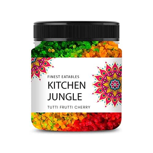 - Manvik Foods Kitchen Jungle Tutti Frutti for cake 400GM | Tuti Fruti | Cherries | Cherry