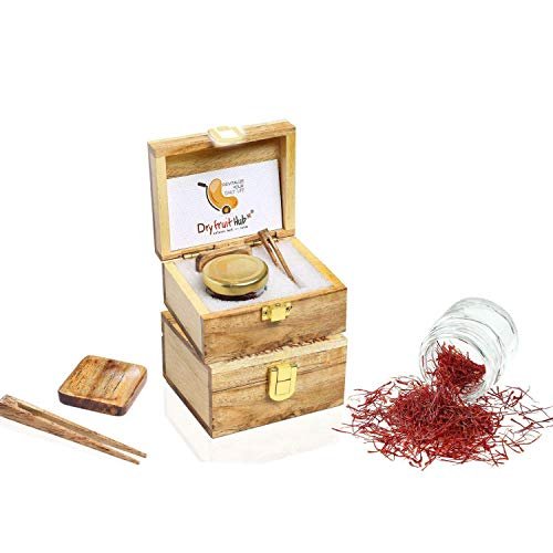 - Manvik Foods Dry Fruit Hub Saffron Original Kesar 1gm | Kesor | Zafran | Keshar | Grade A+++ Kesar For Pregnant Women Kesor | WHO-GMP ISO Certified With Free Antique Wooden Box - Image 3