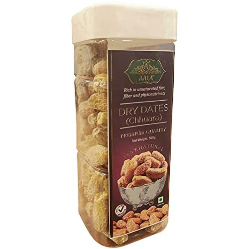 413E6Pg5Y8S - Manvik Foods AALA Dry Fruits Premium Yellow Dry Dates | Peela Sukha Khajoor (Pila Chuara) 500 gm Box / Jar (Pack of 1)