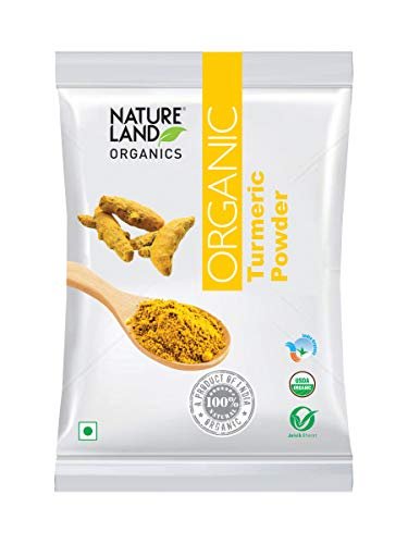 413ErIaJ0PL - Manvik Foods NATURELAND ORGANICS Turmeric / Haldi Powder 200 Gm - Organic Healthy Spices, Yellow
