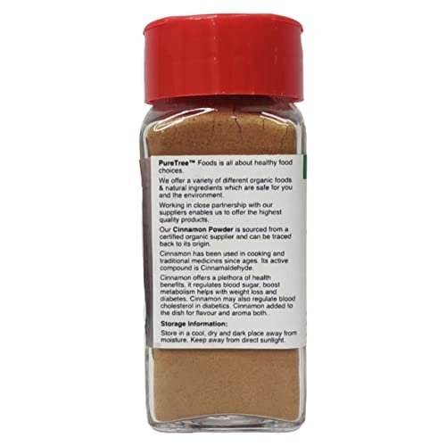 414G4huVP9L - Manvik Foods Pure Tree | Certified Organic | Dalchini Powder | 60 g | Glass Jar | Cinnamon Powder | Vegan | Aroma & Flavour | For Sauces, Seasoning, Vegetable Dishes - Image 4