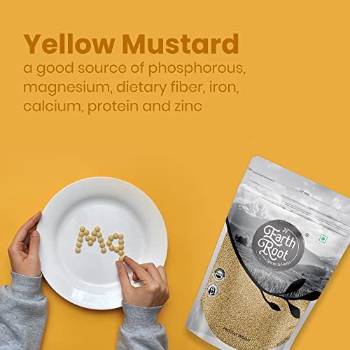 416CNTU1LYL - Manvik Foods EarthRoot Yellow Mustard Seed, Sarson Seed, 900gm - Pack of 1 - Image 4