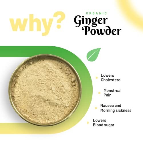 416UktVEWcL - Manvik Foods Pure Organio Ginger Powder Organic Dry Ginger Powder Saunth Ground Sonth Hand Pounded for Cooking Baking & Tea - Image 5