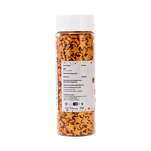 - Manvik Foods Tastycrafts Edible Gold Star Shaped Sugar Sprinkles for Cake Decoration | Star Candy for Cake Decor | Sprinkles for Cake Decorations & Toppings | for Dessert, Cakes, Cupcakes, Waffles, Cookies - Image 4