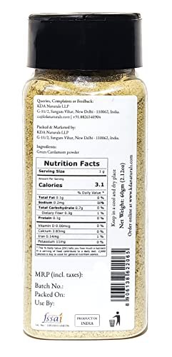 4185Vrt5gUL - Manvik Foods KDA Green Cardamom Powder (Choti Elaichi Powder), 60g - Image 4