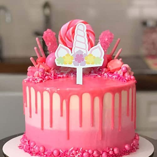 419Aj4nhqL - Manvik Foods Crackles Unicorn Cake Topper Cup Cake Topper - Pack of 2, Each Pack has 6 Toppers - Image 3