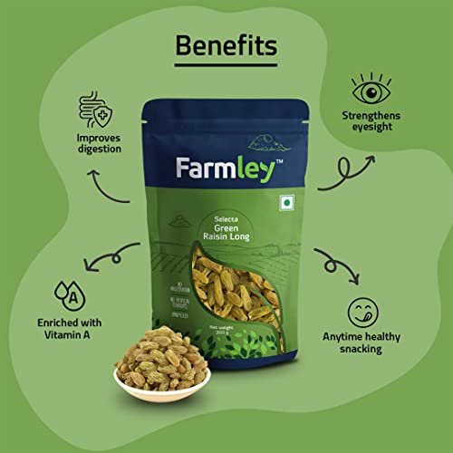 419OvbjKvnL - Manvik Foods Farmley Selecta Best Long Green Raisin Kishmish | Dry Grapes 200g - Image 3