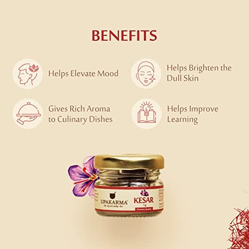 41EDsg1oSTL - Manvik Foods UPAKARMA Pure, Natural and Finest Grade Kashmiri Kesar/Saffron Threads 1 Gram- Pack of 1 - Image 4
