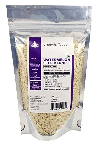 41I4TMrlgrL - Manvik Foods Sattvic Foods Raw Watermelon Seeds, 250g