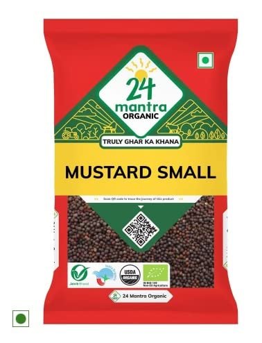 41L2HUvUX2L - Manvik Foods 24 Mantra Organic Mustard Seeds /Sarson k beenj/Ava Ginjalu -100gms