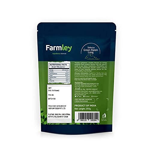 41Mivmm6qXL - Manvik Foods Farmley Selecta Best Long Green Raisin Kishmish | Dry Grapes 200g - Image 2