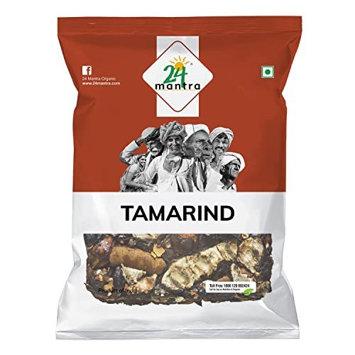 41MlGMVfkOL - Manvik Foods 24 Mantra Organic Tamarind Premium/Imli/Cintapandu - 500gms | Pack of 1 | 100% Organic | Chemical Free & Pesticides Free | Unadulterated | Tangy Taste