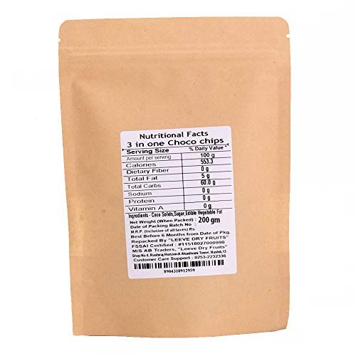 41ODAO1l84L - Manvik Foods Leeve Dry Fruits Brand Premium | Chocolates Combo Pack of 3 in One 200g | Cake Topping or Decoration | Dark Chocolate Chips | White Chocolate Chips | Twins Chocolate Chip - Image 3