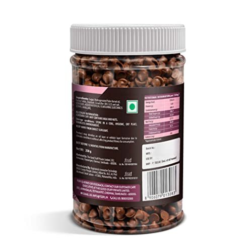 41OkEsp96pL - Manvik Foods LuvIt Cocoa Crush Dark Choco Chips | Rich Taste | Ideal for Baking | Cake Decoration| Milk Shakes & Smoothies| Gluten Free | Vegan | 350gms - Image 3