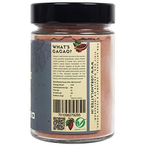 41P6PLzgfL - Manvik Foods Urban Platter Non-Alkalized Organic Cacao Powder, 100g - Image 4