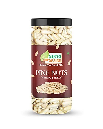 41PtCngWutS - Manvik Foods Nutri Desire Lebanon Pine Nuts | Chilgoza -100g Pack