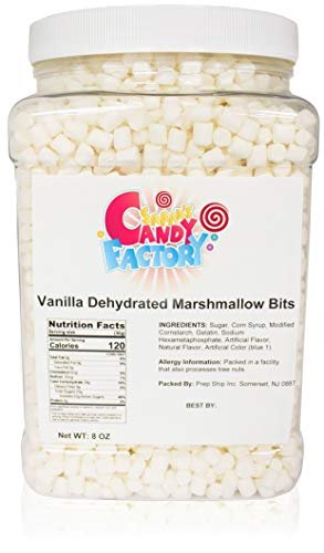 41SHDl 07 L - Manvik Foods Sarah's Candy Factory Vanilla Mini Dehydrated Marshmallow Bits in Jar, 8 Oz