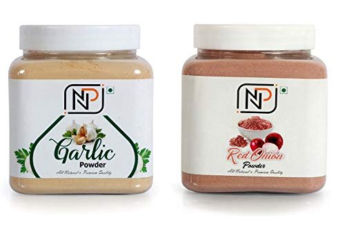 41TyBcLSkL - Manvik Foods NaturePlatter Nature Platter Combo of 2 ( Garlic Powder 400g + Red Onion Powder 400g)