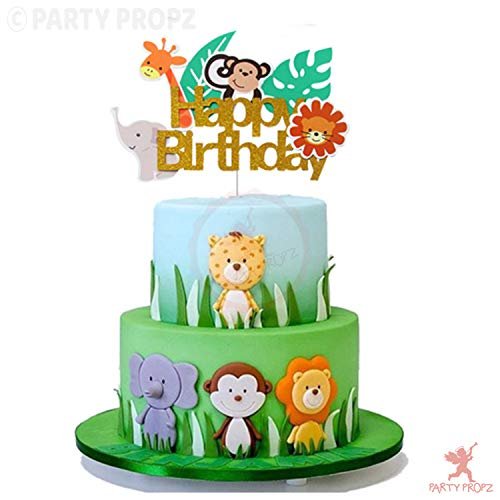 41U4UZ6QTL - Manvik Foods Party Propz Jungle Theme Cake Topper-Pack Of 1|Happy Birthday Cake Topper Jungle Theme|Animal Cake Toppers For Cake Decoration For Kids|Jungle Theme Cake Toppers For Cake Decoration|Cake Toppers - Image 5