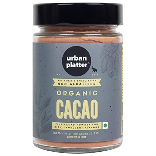 41UIFkwSSrL - Manvik Foods Urban Platter Non-Alkalized Organic Cacao Powder, 100g