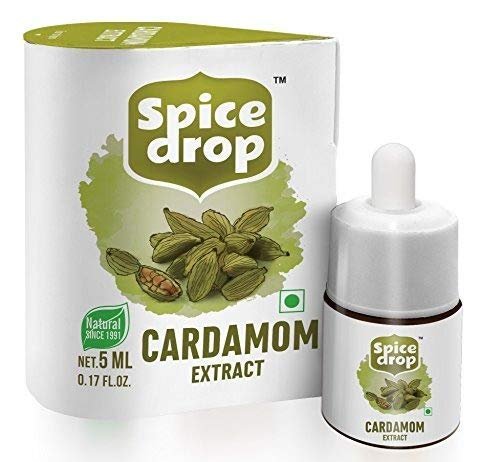 41VB0Kg5qgL - Manvik Foods Spice Drop Cardamom Extract - Tea, Coffee, Cooking, Baking, Dessert | Rich Aroma & Authentic Quality | Pure Whole Green Cardamom Pod Extract | No Added Color or Preservative | Vegan | 5 ML (180 drops)