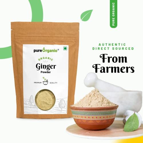 41YApVRzv1L - Manvik Foods Pure Organio Ginger Powder Organic Dry Ginger Powder Saunth Ground Sonth Hand Pounded for Cooking Baking & Tea - Image 6