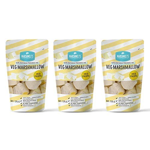 41Z5JBvitvL - Manvik Foods Veg Marshmelts Marshmallow - Cheese Pineapple - 175 g x 3 Packs