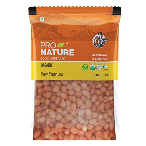 41bejYb ubL - Manvik Foods Pro Nature Organic Raw Peanuts, 500g