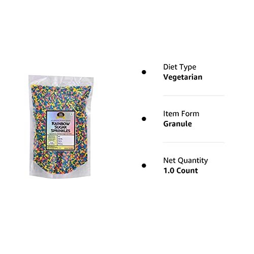 41byFmkdpkL - Manvik Foods Food Essential Rainbow Sugar Sprinkles 250 gm. - Image 5