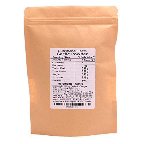 41cGABfvI L - Manvik Foods LEEVE DRY FRUITS Garlic Powder, 200 g Flax |Pack of 1| - Image 3