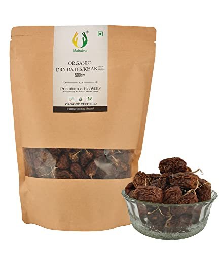 41cRrAPIBOL - Manvik Foods Matratva Organic Dry Dates 400 Gm | Hand Picked & Sundried Khajur | Delicious & Sweet | Kharek |Brown Black Kala Chuara | Sukha Khajoor Dry Fruit
