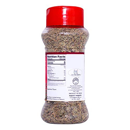 41dZQ1PIqbL - Manvik Foods Tassyam Dried Thyme 80g (2X 40g) Dispenser | All Natural - Image 4