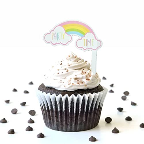 41dtspDWzcL - Manvik Foods Crackles Unicorn Cake Topper Cup Cake Topper - Pack of 2, Each Pack has 6 Toppers - Image 5