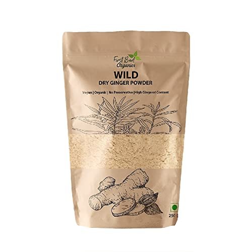 41erIDNLomL - Manvik Foods First Bud Organics Wild Dry Ginger Powder (250g) | Organic Ginger Powder with High Gingerol Content (70.46mg/100 gm) for Cooking and Health Benefits | Aromatic and Fresh Saunth Powder