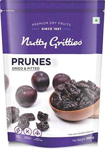 - Manvik Foods Nutty Gritties California Pitted Prunes - Dried Fruit Plums (Pack of 2 - 200GMS Each) - 400GMS - Image 8