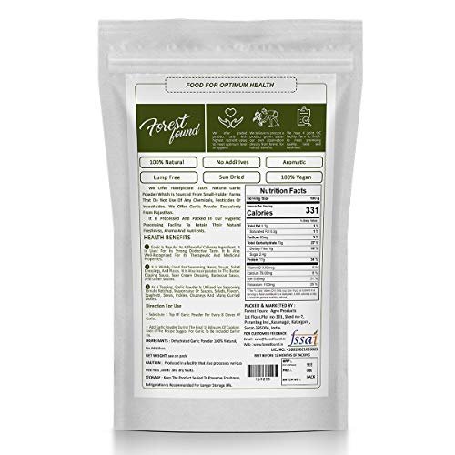 41g4Mj6eqsL - Manvik Foods Forest Found Dry Garlic Powder | Dehydrated Lahsun Powder | Pure & Aromatic | Ready to Use (250 Gram) - Image 3