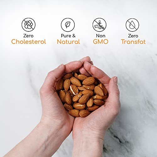 41hFjaaXNmL - Manvik Foods Ziofit Popular Californian Almonds 1 Kg, Raw Badam Dry Fruit, High Protien Snack and Super Healthy Nuts - Image 4