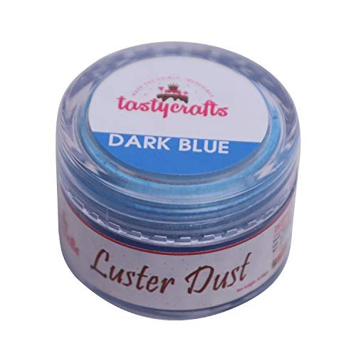41iBbDFBKHL - Manvik Foods Encrust Ventures Tasty crafts Luster Dust | Pearl Dust | Edible Product for Cake Décor | Sparkling Effect | topping | Glittering Shiner Dust | For Decorative Use, 4.25 gm - Dark Blue - Image 3