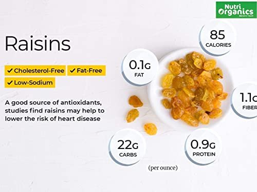 41jWts0UmwL - Manvik Foods Nutri Organics Dry Fruits Premium Seedless Kismis Green Raisins Dry Grapes Kishmish - Ziplock Pouch 1kg - Image 5